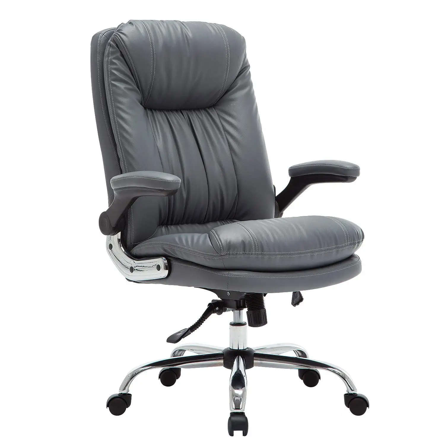 2021 China supplier High Quality Flip up Padded Armrests Tilt lock Gray PU Office Chairs with Lumbar Support for home office
2021 China supplier High Quality Flip up Padded Armrests Tilt lock Gray PU Office Chairs with Lumbar Support for home office