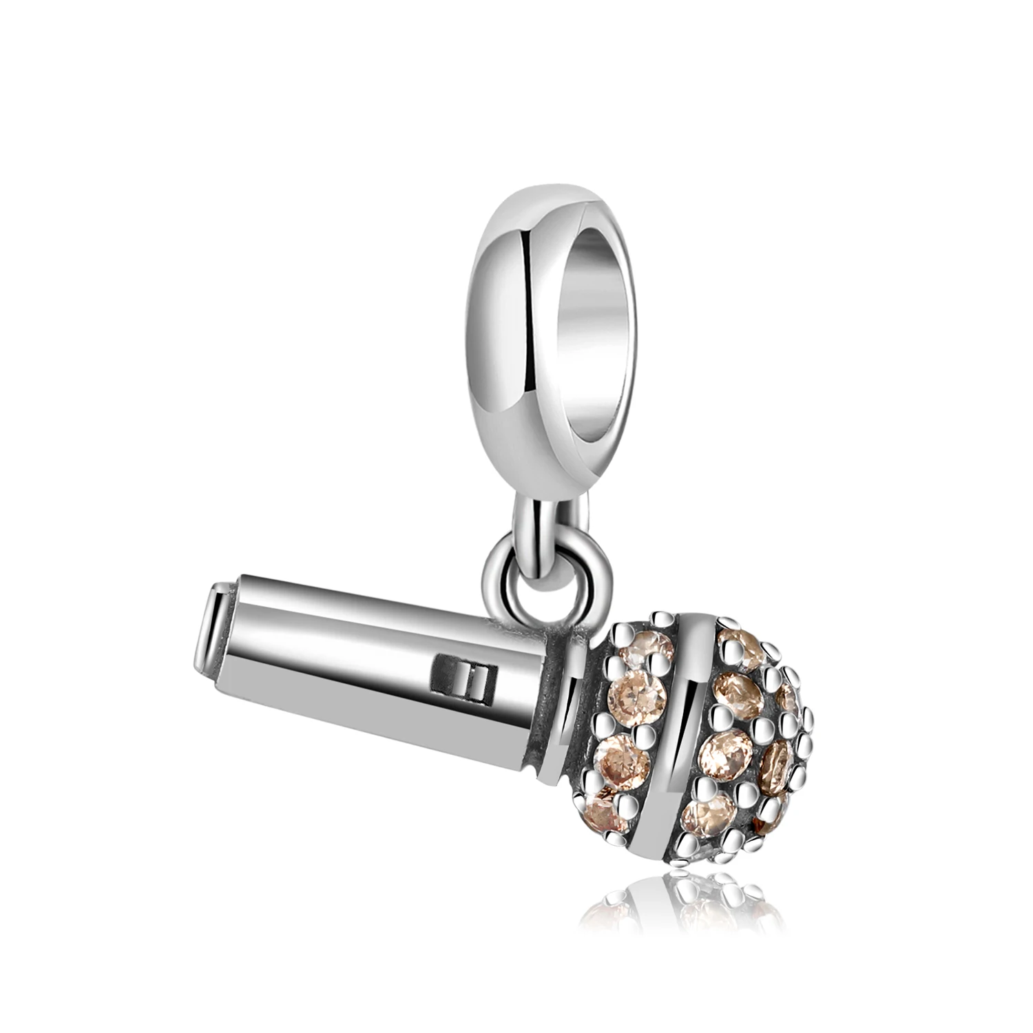 New 925 Sterling Silver Microphone with Zircon Pendant Charms DIY Beads Making Fit Original Women Bracelet Necklace Jewelry
New 925 Sterling Silver Microphone with Zircon Pendant Charms DIY Beads Making Fit Original Women Bracelet Necklace Jewelry