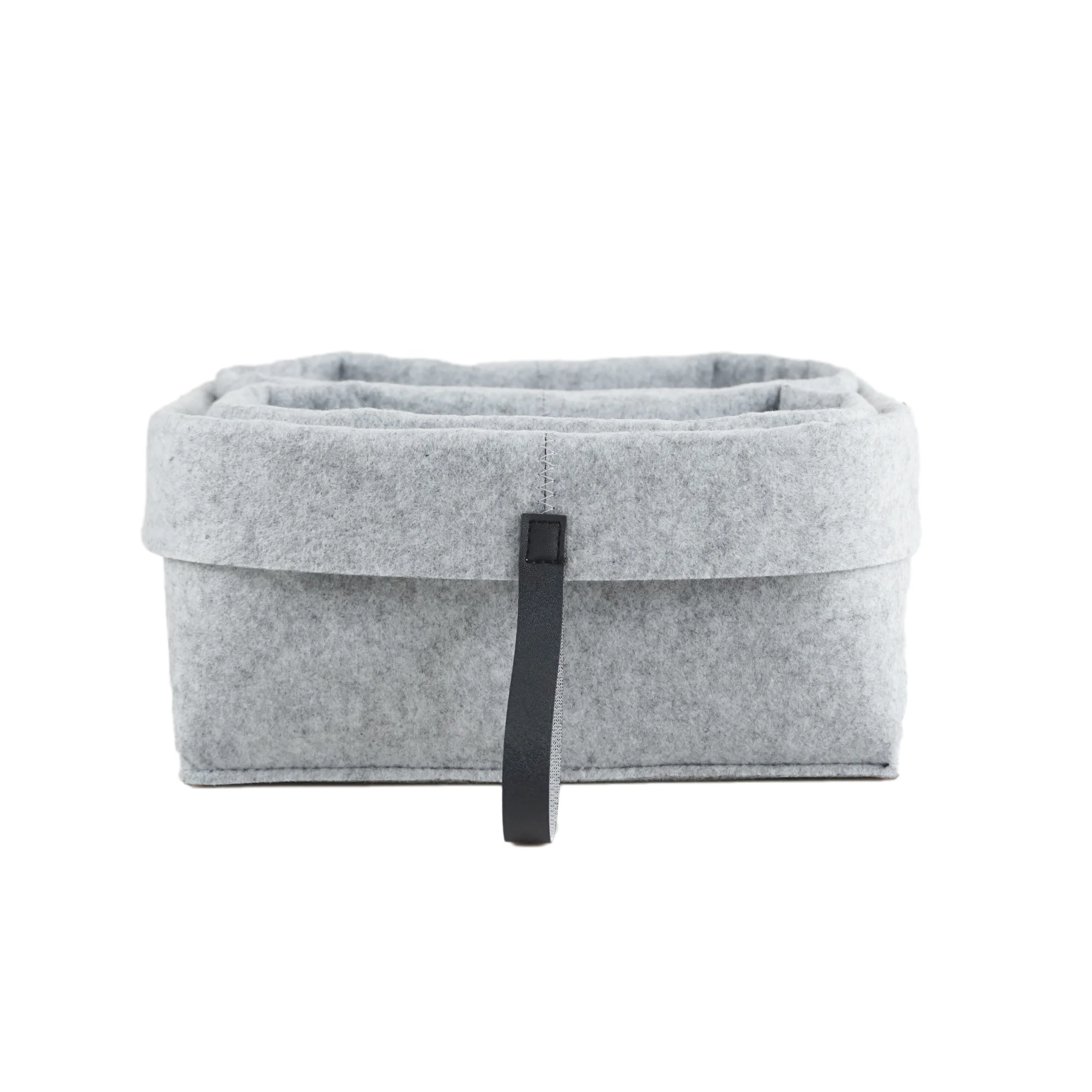 Huafeng felt Foldable eco-friendly 3-piece storage basket with black PU decoration, Customized color
Huafeng felt Foldable eco-friendly 3-piece storage basket with black PU decoration, Customized color
