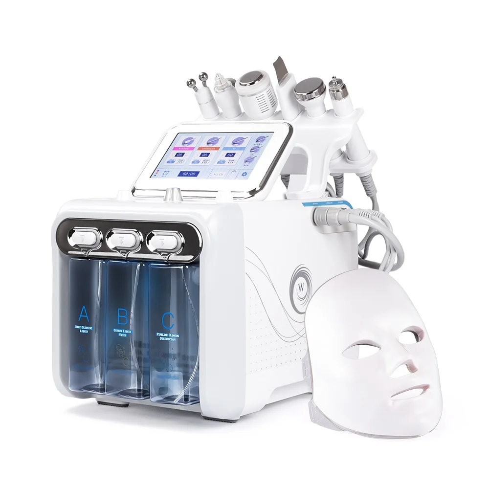 7 In 1Professional Salon Hydroxide LED Mask Hydro Diamond Dead Skin RF Lifting Facial Aqua Blackheads Removal Machine
7 In 1Professional Salon Hydroxide LED Mask Hydro Diamond Dead Skin RF Lifting Facial Aqua Blackheads Removal Machine