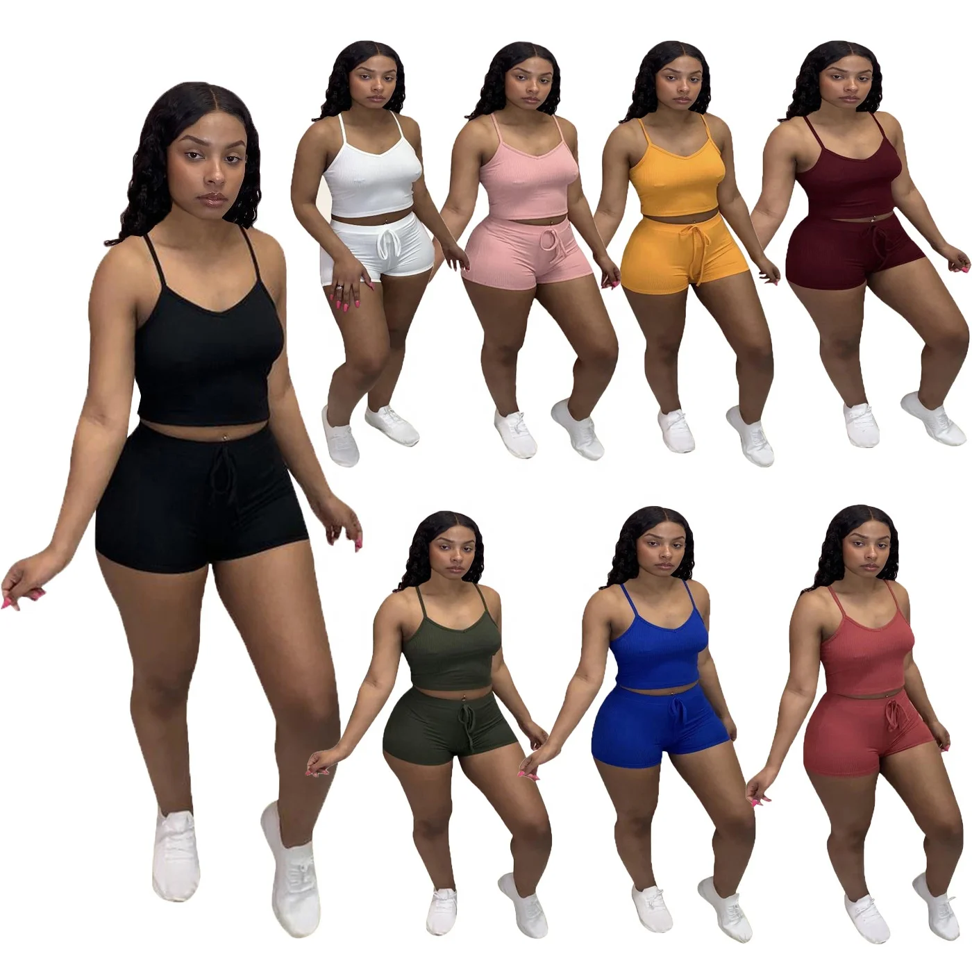 2021 Custom Logo Wholesale Women Sports Yoga Suit Summer Crop Tank Tops Shorts Sets Tracksuit Sportswear Running Set, Customized color
2021 Custom Logo Wholesale Women Sports Yoga Suit Summer Crop Tank Tops Shorts Sets Tracksuit Sportswear Running Set, Customized color