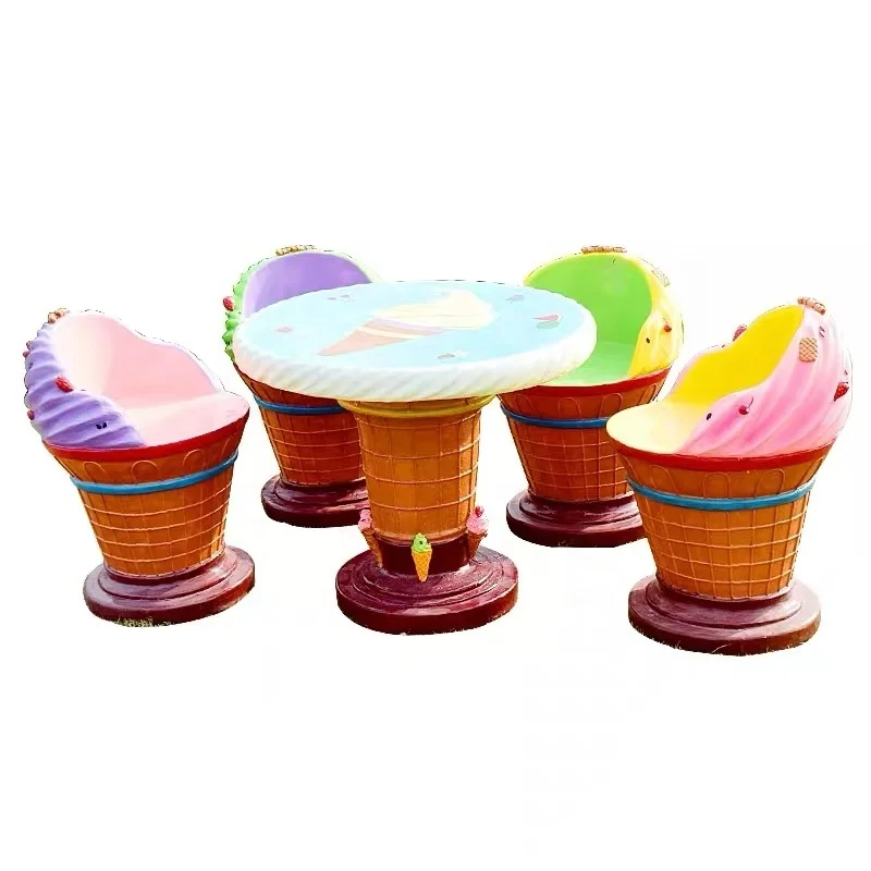 Cheap Price Fiberglass cake Table And Chair For Outdoor Park Decoration, Customized
Cheap Price Fiberglass cake Table And Chair For Outdoor Park Decoration, Customized