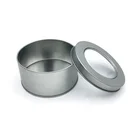 Packing Round Gift Tin Can Packaging With PVC Window For Watch