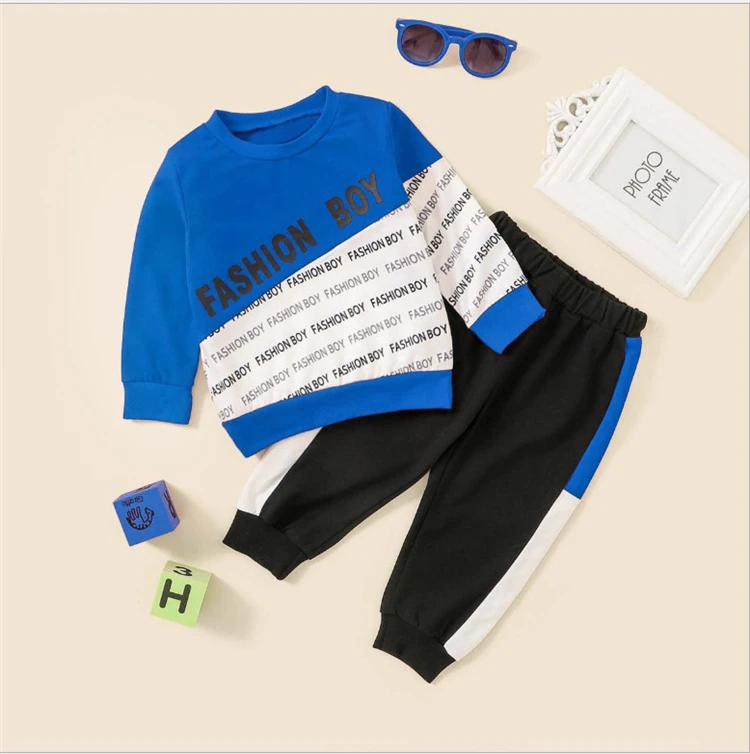 2021 Newest Ropas Infantil Color Block Boys Tracksuit Letter 2pcs Kids Clothes Sets with Pant
2021 Newest Ropas Infantil Color Block Boys Tracksuit Letter 2pcs Kids Clothes Sets with Pant