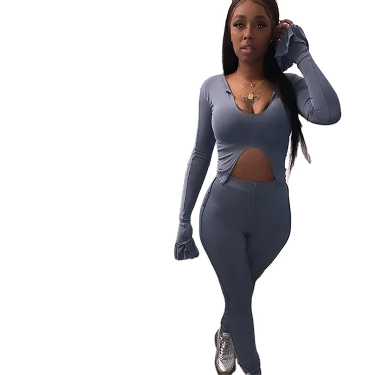 2021 Spring Trendy Clothing Chic Matching Long Sleeve Bodycon Cropped Crop Top And Pants Outfits 2 Two Piece Set Women Outfit, Light purple,dark gray
2021 Spring Trendy Clothing Chic Matching Long Sleeve Bodycon Cropped Crop Top And Pants Outfits 2 Two Piece Set Women Outfit, Light purple,dark gray