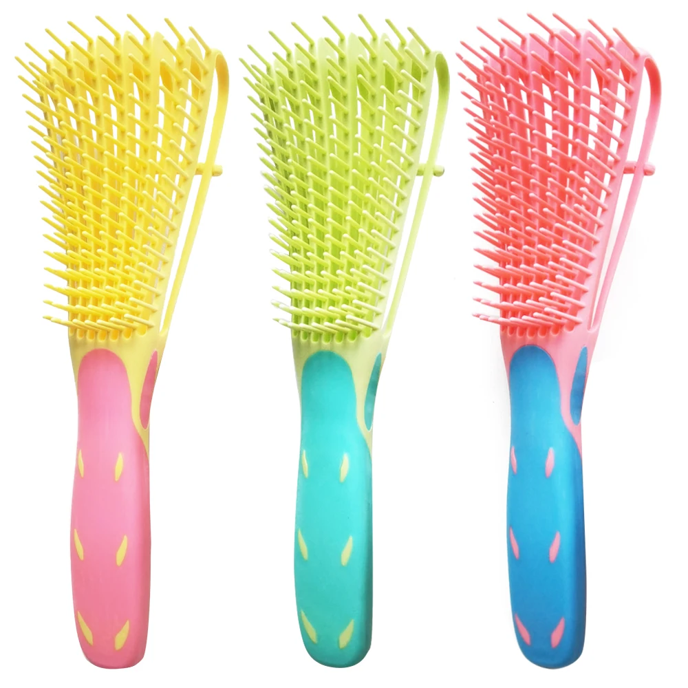 Wholesale wonderful soft touch personalized detangler tangle detangling brush hair rubber cushion bristle nylon hair brush, Customized color
Wholesale wonderful soft touch personalized detangler tangle detangling brush hair rubber cushion bristle nylon hair brush, Customized color