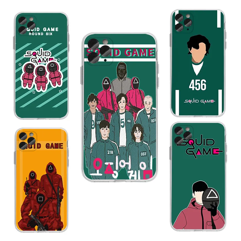 Hot sale Survival game 456 tpu soft case for iPhone 11 13 12 pro max squid game logo phone cases for iphone 13 mini, 24 colors
Hot sale Survival game 456 tpu soft case for iPhone 11 13 12 pro max squid game logo phone cases for iphone 13 mini, 24 colors
