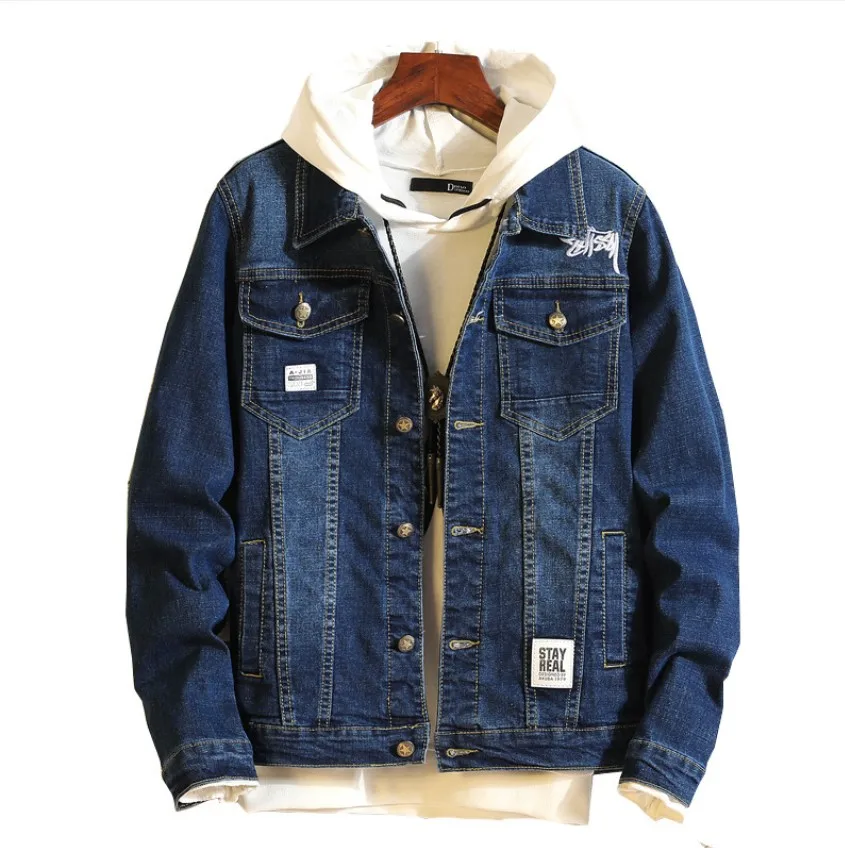 Spring and Autumn new style men's denim jacket coat embroidered casual men's long-sleeve jacket
Spring and Autumn new style men's denim jacket coat embroidered casual men's long-sleeve jacket