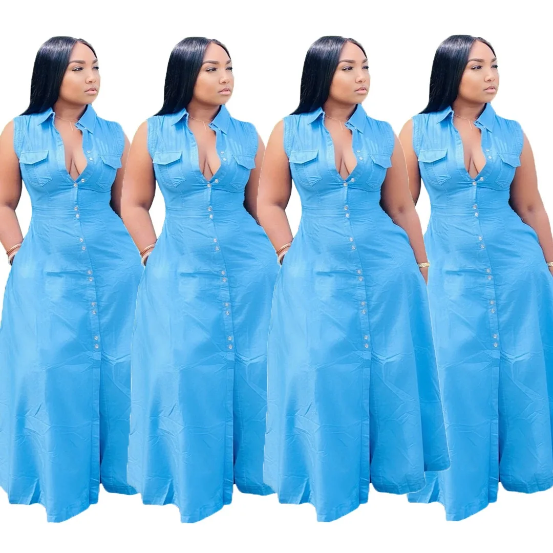 2021 summer plus size 3xl 4xl women clothing sleeveless casual denim jeans maxi ladies dress womens plus size clothing
2021 summer plus size 3xl 4xl women clothing sleeveless casual denim jeans maxi ladies dress womens plus size clothing