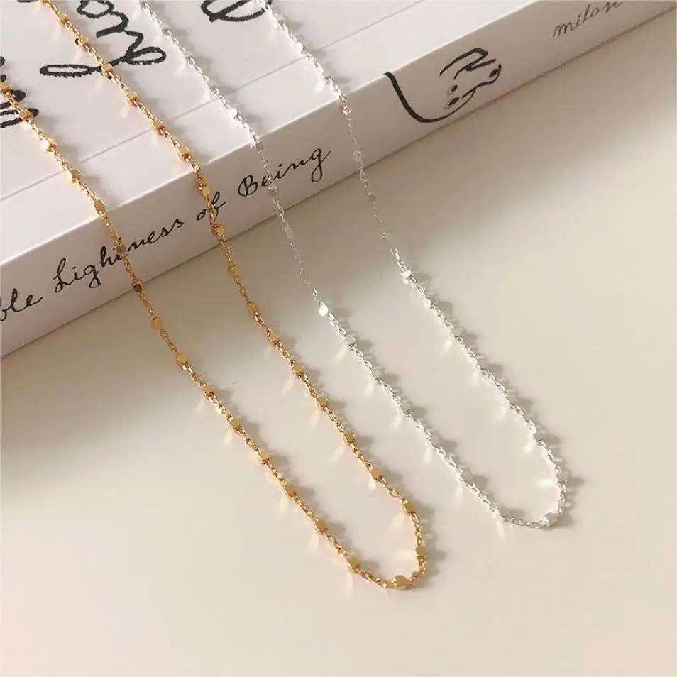 VIANRLA 925 Sterling Silver Square Chain Necklace Minimalist Daily Wear 18k Gold Plated Women Jewelry Gift Drop Shipping
VIANRLA 925 Sterling Silver Square Chain Necklace Minimalist Daily Wear 18k Gold Plated Women Jewelry Gift Drop Shipping