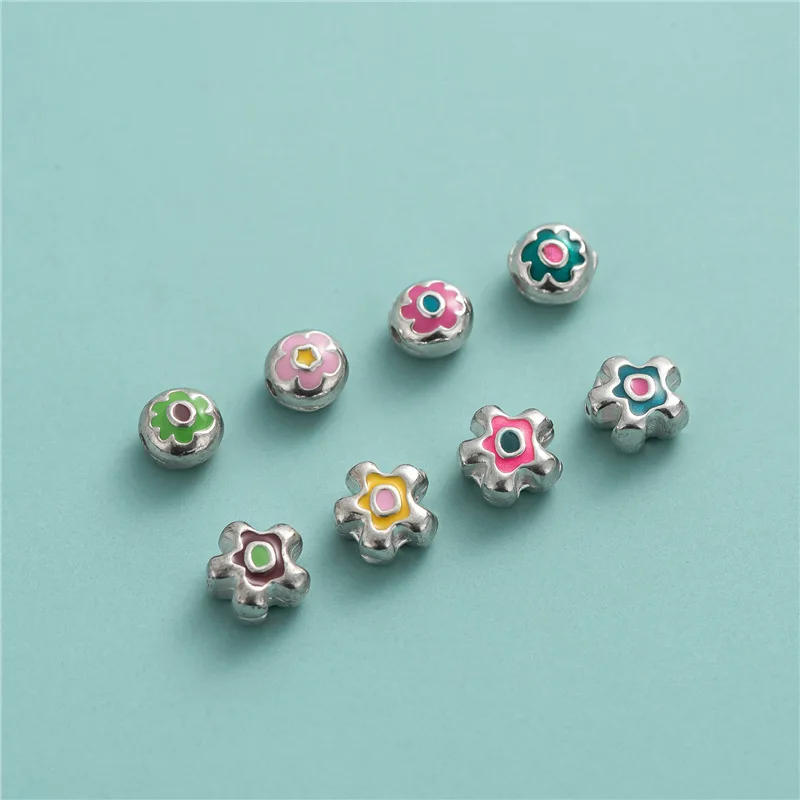 Lovely Colourful Enamel Flowers Charm Beads 925 Sterling Silver Mini Star Charm Beads For Jewelry Making Accessories
Lovely Colourful Enamel Flowers Charm Beads 925 Sterling Silver Mini Star Charm Beads For Jewelry Making Accessories
