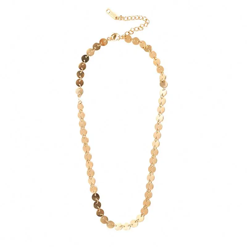 New Fashion Minimalist Ladies Jewelry Gold Plated Stainless Steel Round Pieces Necklace
New Fashion Minimalist Ladies Jewelry Gold Plated Stainless Steel Round Pieces Necklace