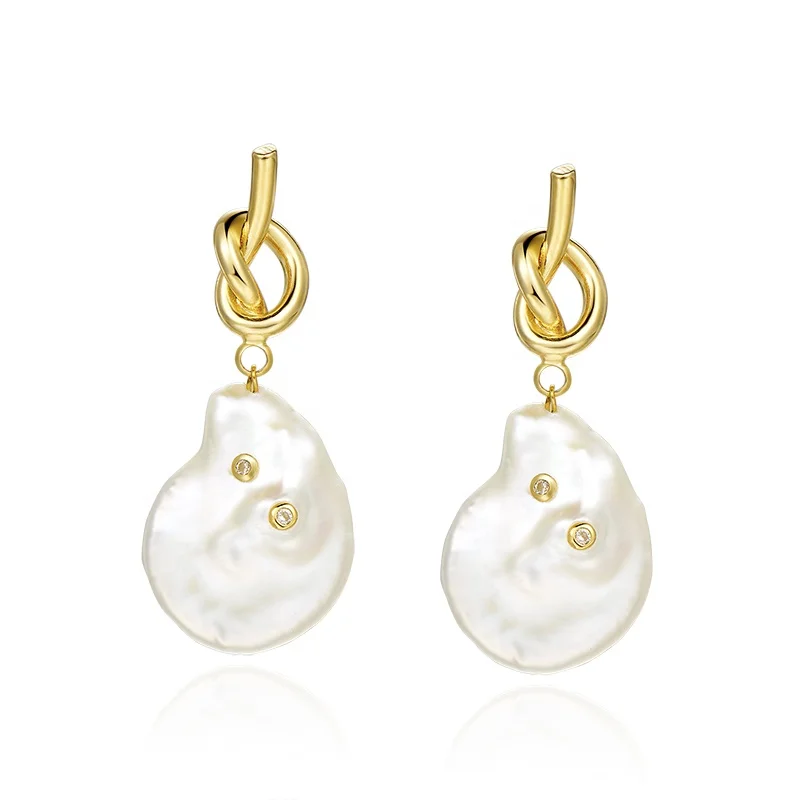 Eico 2020 Fashion Jewelry knot design Fresh Water Pearls Drop Earring For Women, Gold color
Eico 2020 Fashion Jewelry knot design Fresh Water Pearls Drop Earring For Women, Gold color