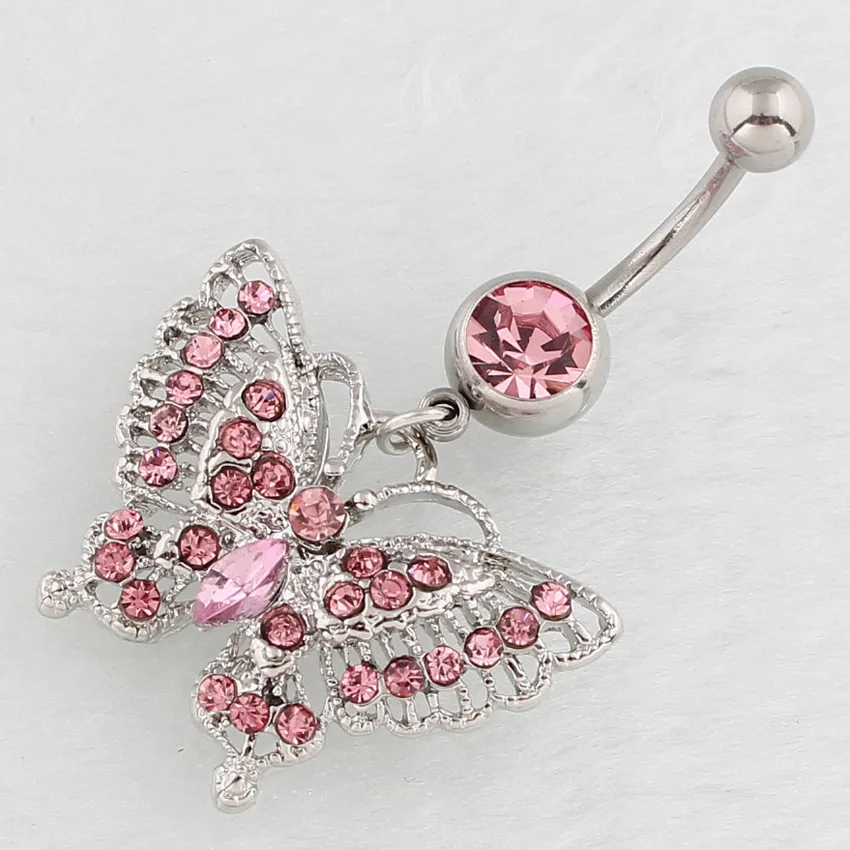 Navel Jewelry Butterfly Belly Ring For Women Girls With Diamond Butterfly Dangle, As pic
Navel Jewelry Butterfly Belly Ring For Women Girls With Diamond Butterfly Dangle, As pic