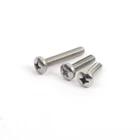 manufacturer production custom made pan head screws ss 304 machine screws cross recessed DIN7985