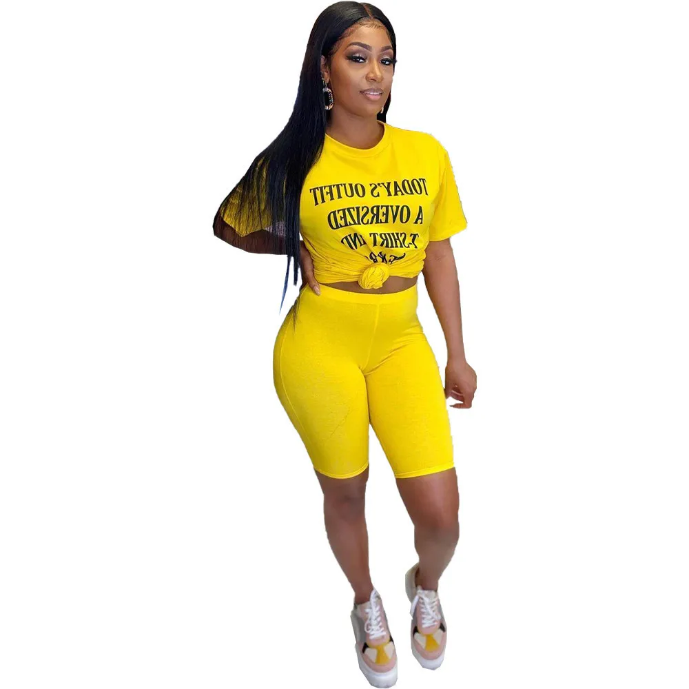 custom fashion women casual shorts and letter printed t shirt wholesale girls 2 piece sets
custom fashion women casual shorts and letter printed t shirt wholesale girls 2 piece sets
