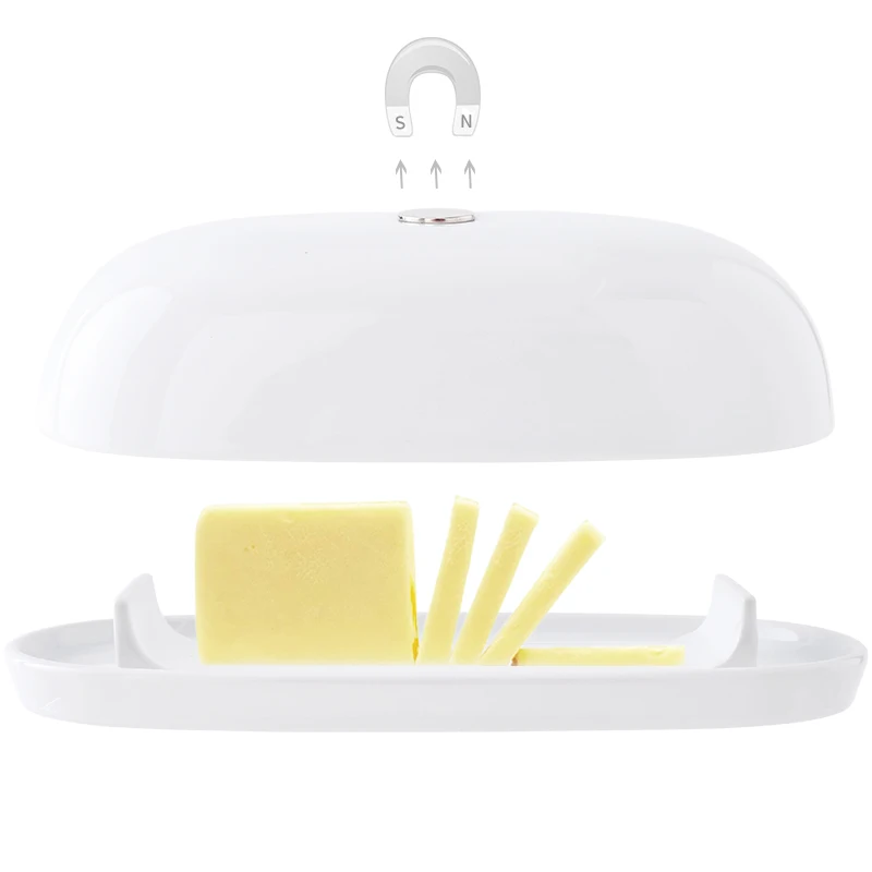 Amazon Hotsales Ceramic butter dish with lid and knife Scoop up butter easy Magnetic Butter Keeper
Amazon Hotsales Ceramic butter dish with lid and knife Scoop up butter easy Magnetic Butter Keeper