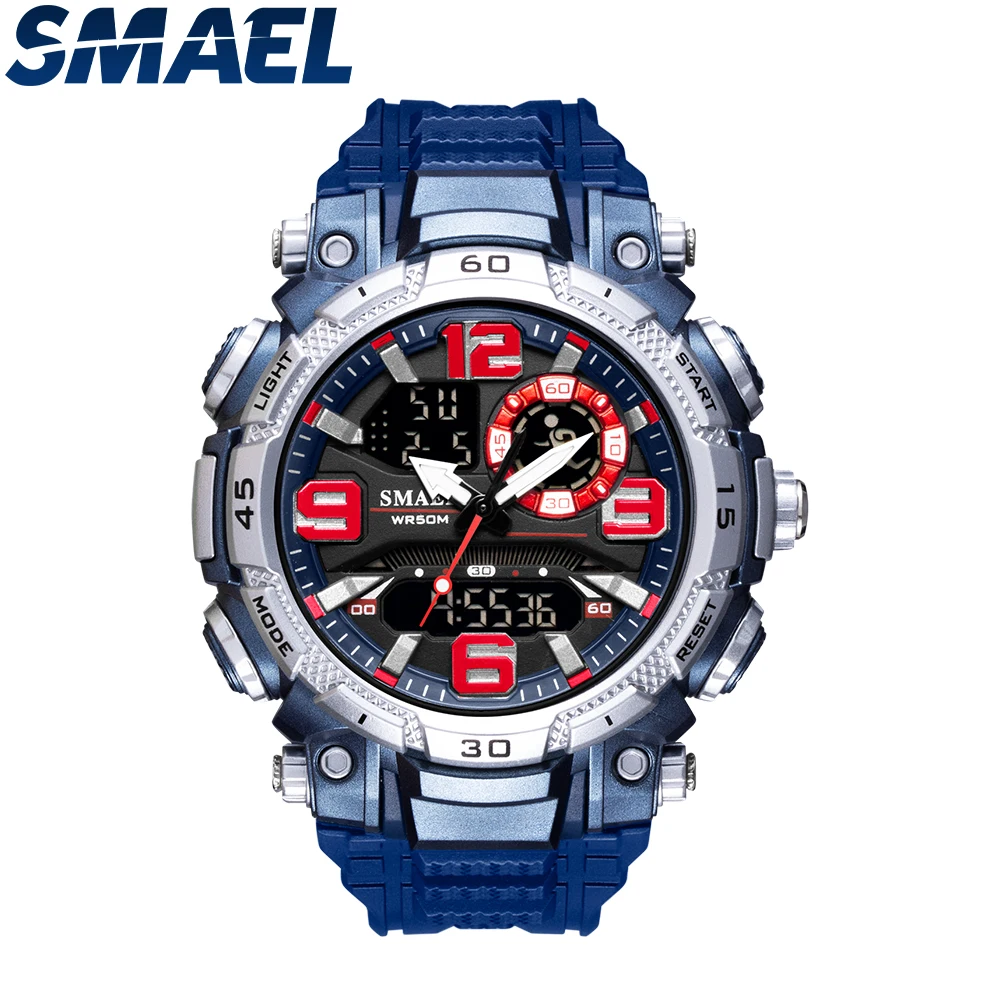 SMAEL Watch For Men Waterproof 50M luxury Brand Dual Time Zone men's digital wrist watch Electronic clock 1921
SMAEL Watch For Men Waterproof 50M luxury Brand Dual Time Zone men's digital wrist watch Electronic clock 1921