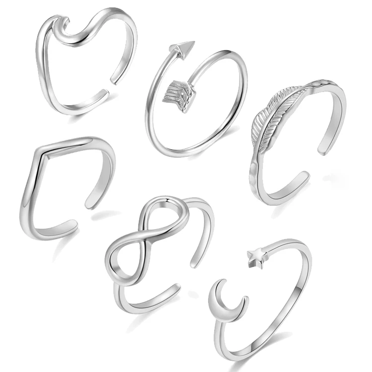Wholesale Adjustable Rings Jewelry Arrow Waves Ring Sets for Women, Silver,gold ,rose gold
Wholesale Adjustable Rings Jewelry Arrow Waves Ring Sets for Women, Silver,gold ,rose gold