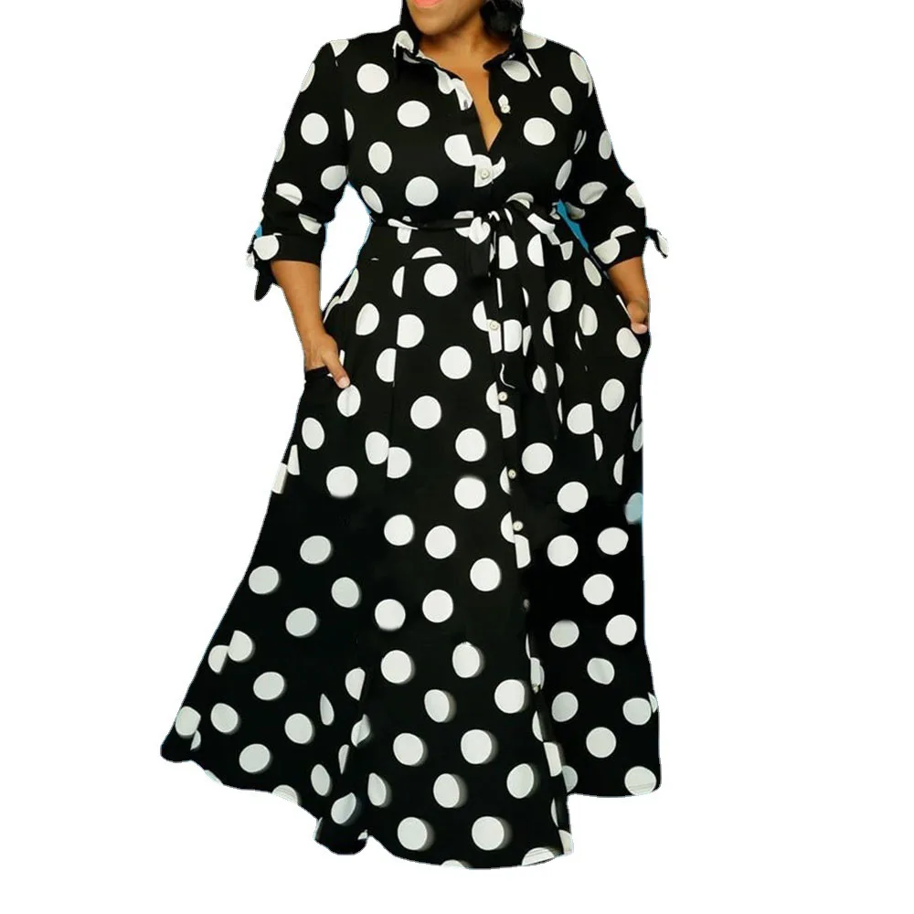 TB5172 Latest design Fall casual wear dress dot print sexy casual longe sleeve breathable dress shirt plus size dress
TB5172 Latest design Fall casual wear dress dot print sexy casual longe sleeve breathable dress shirt plus size dress