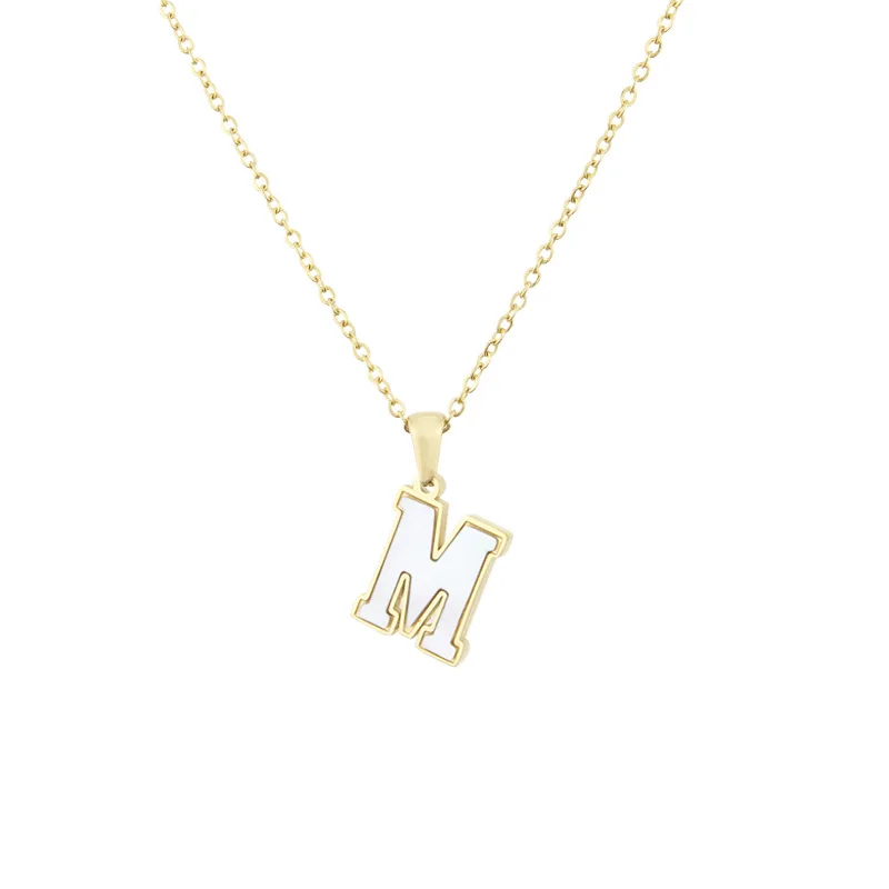 Fashion 2021 jewelry gold plated stainless steel chain 26 initial charm shell necklace with letter pendant
Fashion 2021 jewelry gold plated stainless steel chain 26 initial charm shell necklace with letter pendant