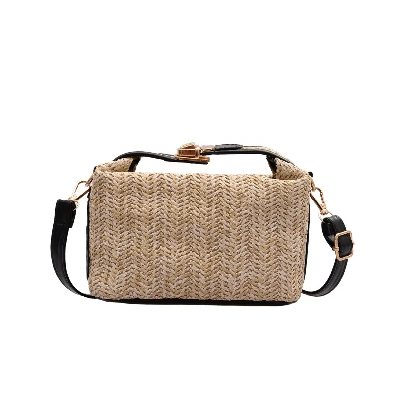 Retro woven handbag women's summer new fashion items one shoulder diagonal small square bag
Retro woven handbag women's summer new fashion items one shoulder diagonal small square bag