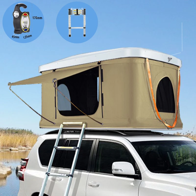 Camping Automatic truck Roof Tent Hard Shell Top Roof Tent Outdoor Vehicle Car roof top tents Transparent Canopies Gazebo, White/black
Camping Automatic truck Roof Tent Hard Shell Top Roof Tent Outdoor Vehicle Car roof top tents Transparent Canopies Gazebo, White/black