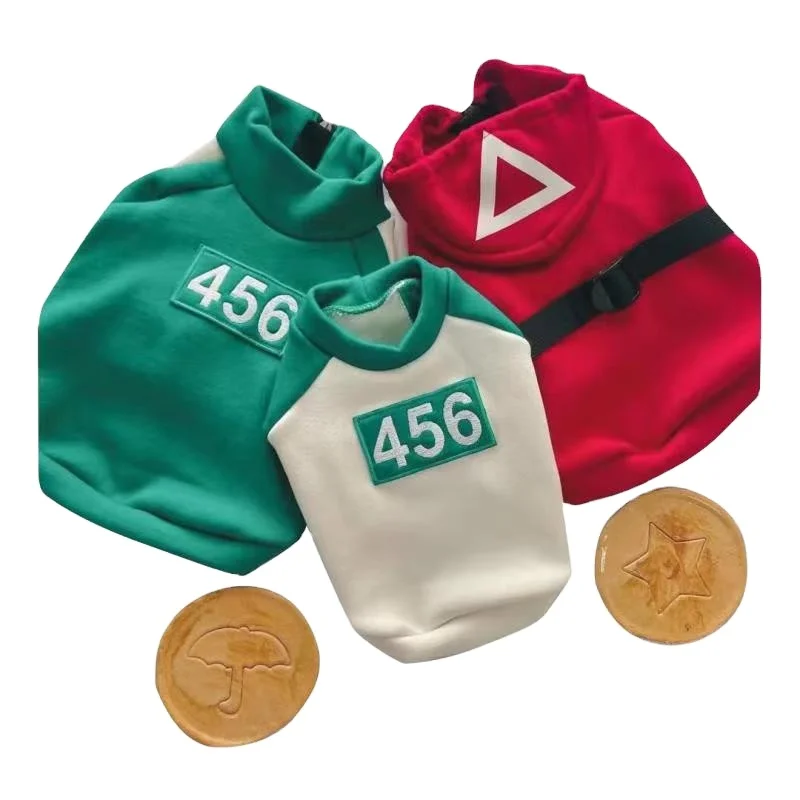 Squid game pet clothes funny cat dog coat autumn and winter clothes small dog clothes, Picture shows
Squid game pet clothes funny cat dog coat autumn and winter clothes small dog clothes, Picture shows