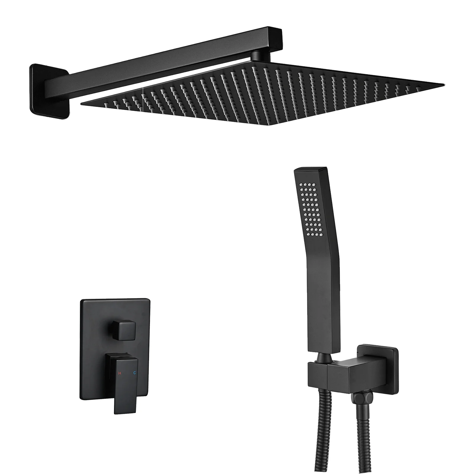 Hot sale modern design built-in hot and cold water wall mount bathroom black hand shower head bath & shower faucets
Hot sale modern design built-in hot and cold water wall mount bathroom black hand shower head bath & shower faucets
