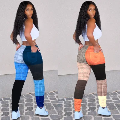 fall clothing for women's trousers ladies plaid patchwork leggings joggers women pants
fall clothing for women's trousers ladies plaid patchwork leggings joggers women pants