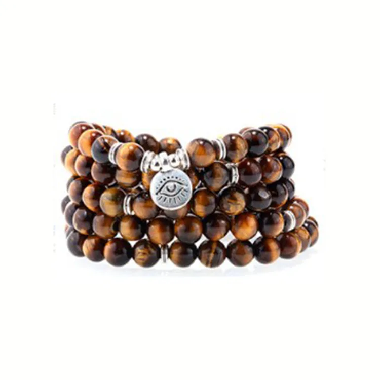108 Tiger Eye Natural Stone Pendant Bracelet Creative Bohemia Yoga Bracelet, As the picturs
108 Tiger Eye Natural Stone Pendant Bracelet Creative Bohemia Yoga Bracelet, As the picturs