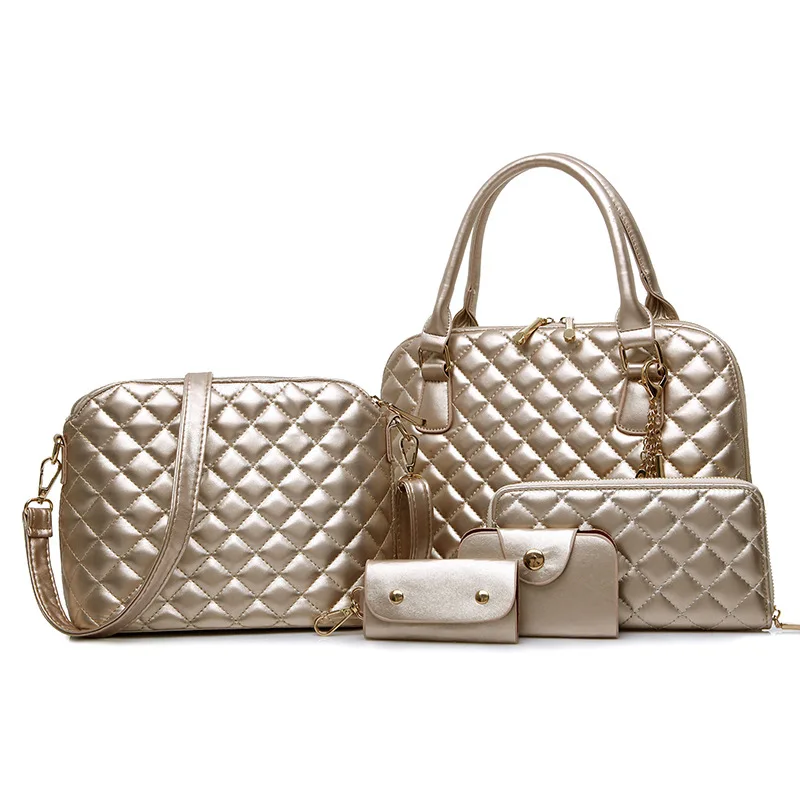 5 Pcs Set 2021 Black Friday High Quality Wholesale Big Capacity Quilted Bags sacs a main femmes Women Handbags Tote Set
5 Pcs Set 2021 Black Friday High Quality Wholesale Big Capacity Quilted Bags sacs a main femmes Women Handbags Tote Set