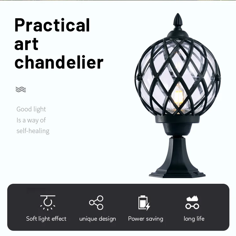 High Quality Gate Garden Lighting Waterproof Energy Saving Pillar Lights For Outdoor