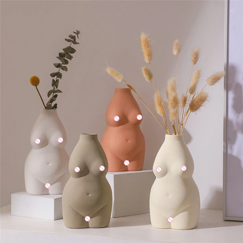 Ins Nordic style Vase human Body Art Bust Statue Flower Decoration Frosted Ceramic Crafts Creative Vase Desk Home Decor, Beige, gray, skin color, white
Ins Nordic style Vase human Body Art Bust Statue Flower Decoration Frosted Ceramic Crafts Creative Vase Desk Home Decor, Beige, gray, skin color, white