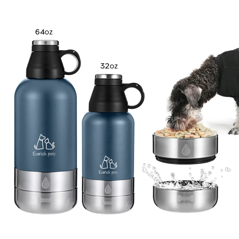 Everich dog water bottle bowl 3 in1 stainless steel vacuum insulated Pet Water Bottle Dispenser Portable Food and Water Bowl
Everich dog water bottle bowl 3 in1 stainless steel vacuum insulated Pet Water Bottle Dispenser Portable Food and Water Bowl