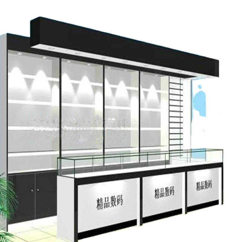 2017 hot sale phone shop counter design and cell phone accessories kiosk