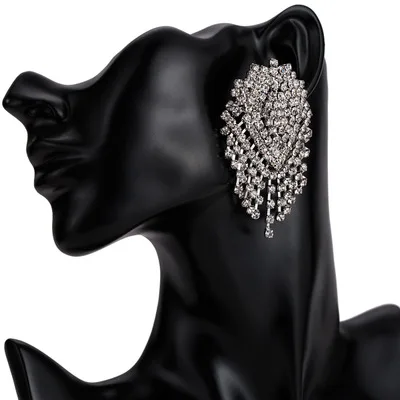 Bling Full Crystal Beads Long Tassel Earring Dangle Earrings Fashion RhinestoneJewelry Drop Earrings For Women Girls
Bling Full Crystal Beads Long Tassel Earring Dangle Earrings Fashion RhinestoneJewelry Drop Earrings For Women Girls