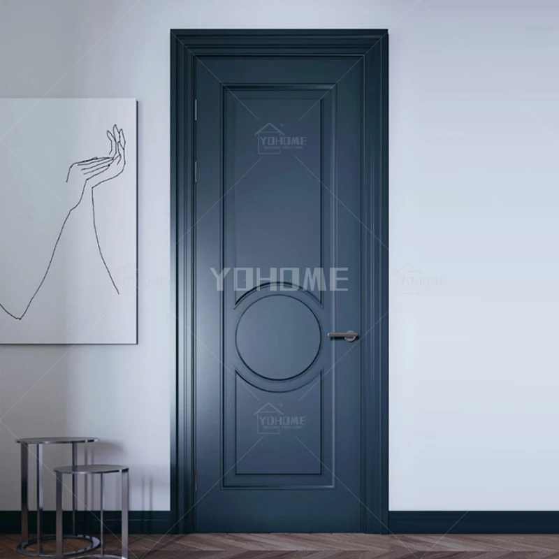 

Guangdong yohome latest wood room interior door solid wooden door interior luxury bedroom doors