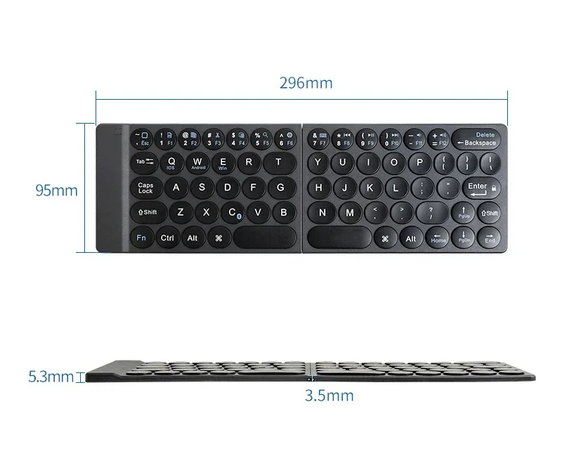 SLIM Folding Keyboard Wireless wireless MPC003 Keyboard for iPad iPhone Tablet Android IOS Windows + Pouch & Stand MIFFY MIPOW
SLIM Folding Keyboard Wireless wireless MPC003 Keyboard for iPad iPhone Tablet Android IOS Windows + Pouch & Stand MIFFY MIPOW