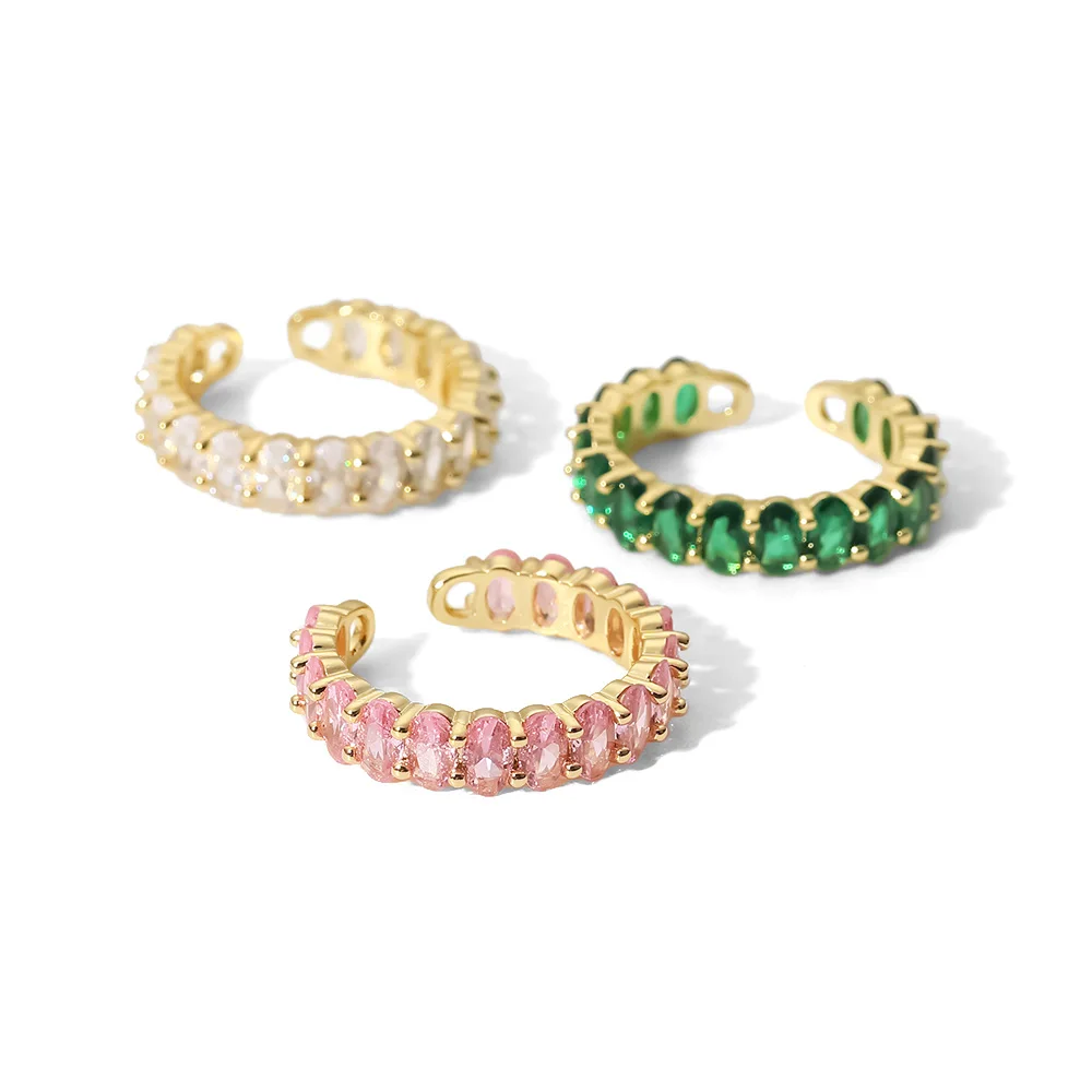 Colorful Jewelry Copper Cubic Zirconia CZ Oval Rings Wedding Jewelry Brass Full Green Zirconia Open Ring
Colorful Jewelry Copper Cubic Zirconia CZ Oval Rings Wedding Jewelry Brass Full Green Zirconia Open Ring