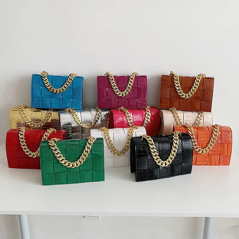 hot selling brand bags high quality Woven texture stone check bag chain handbag
hot selling brand bags high quality Woven texture stone check bag chain handbag