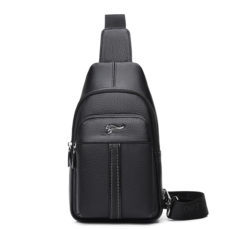 2022 NEW Leather chest bag with cowhide cross-body bag for casual excursion, Black
2022 NEW Leather chest bag with cowhide cross-body bag for casual excursion, Black