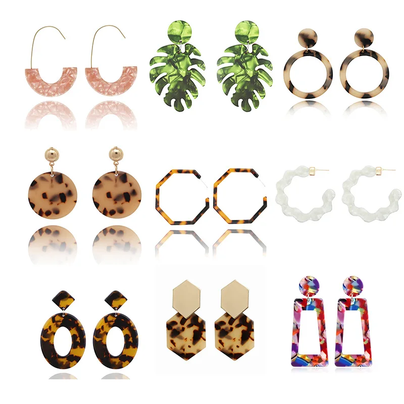 Bohemian summer colorful tortoiseshell leopard print leaf geometric square Resin acrylic earrings, Multicolor
Bohemian summer colorful tortoiseshell leopard print leaf geometric square Resin acrylic earrings, Multicolor