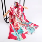 Customized Sublimation Digital Printing Silk Twill Scarf Women Hijab 100% Pure Silk Long scarf