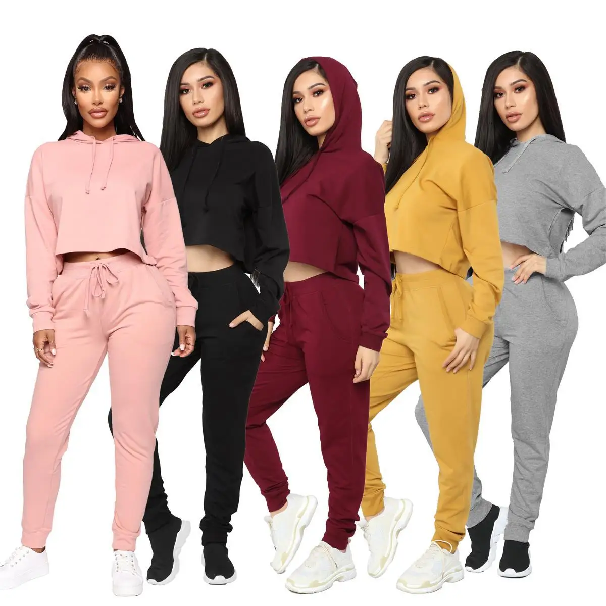 CL-0003 New Arrival Autumn Winter Pure Color Navel Two-Piece Suit Hoodies For Women Fashion Popular Long Sleeve Women'S Hoodies, 5 colors
CL-0003 New Arrival Autumn Winter Pure Color Navel Two-Piece Suit Hoodies For Women Fashion Popular Long Sleeve Women'S Hoodies, 5 colors