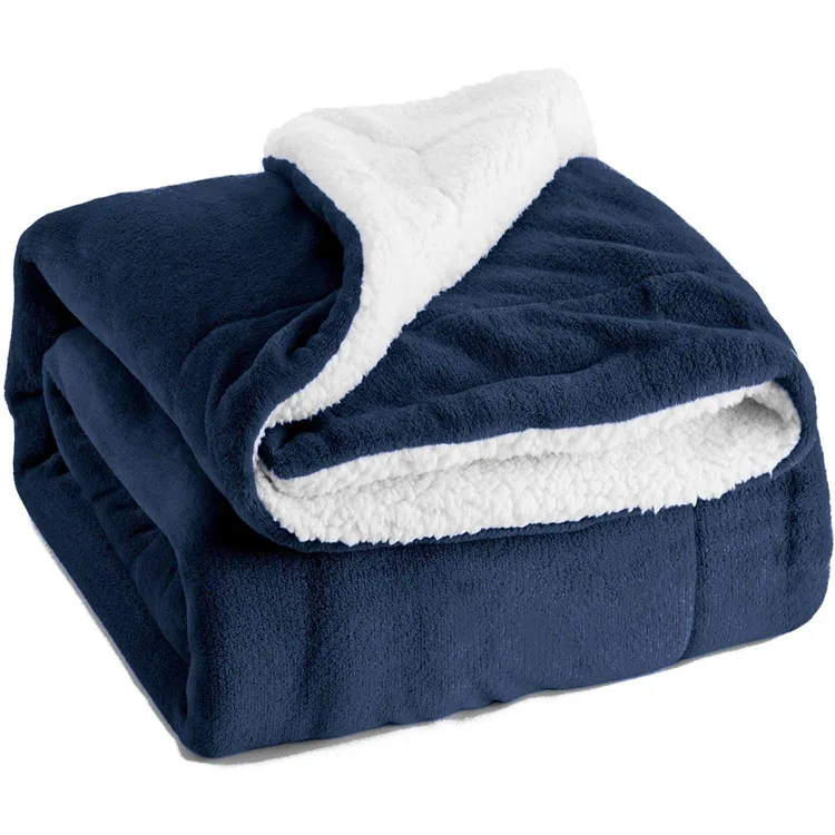 Thick winter flannel sherpa fleece blanket warm sofa throw blankets for winter