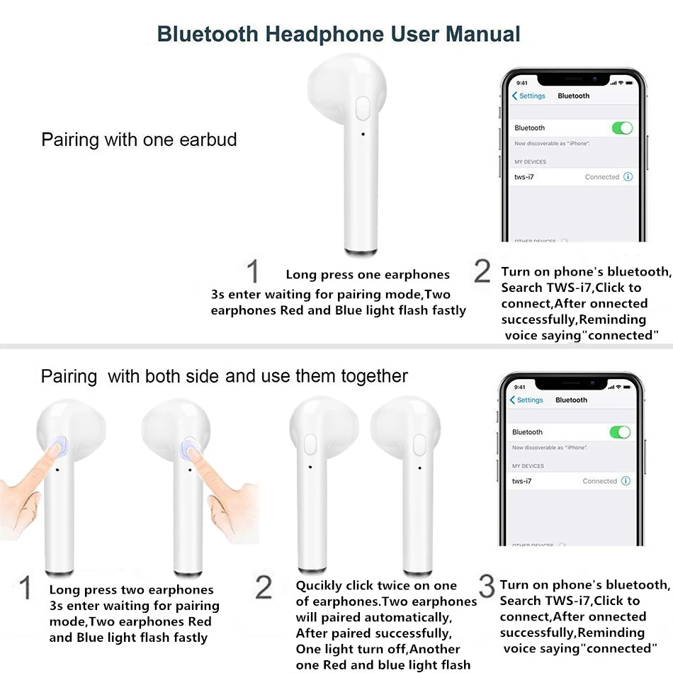 2019 Trending Products China Wholesale Bluetooth Headset I7/I8S/I9S/I10 MAX - ANKUX.COM