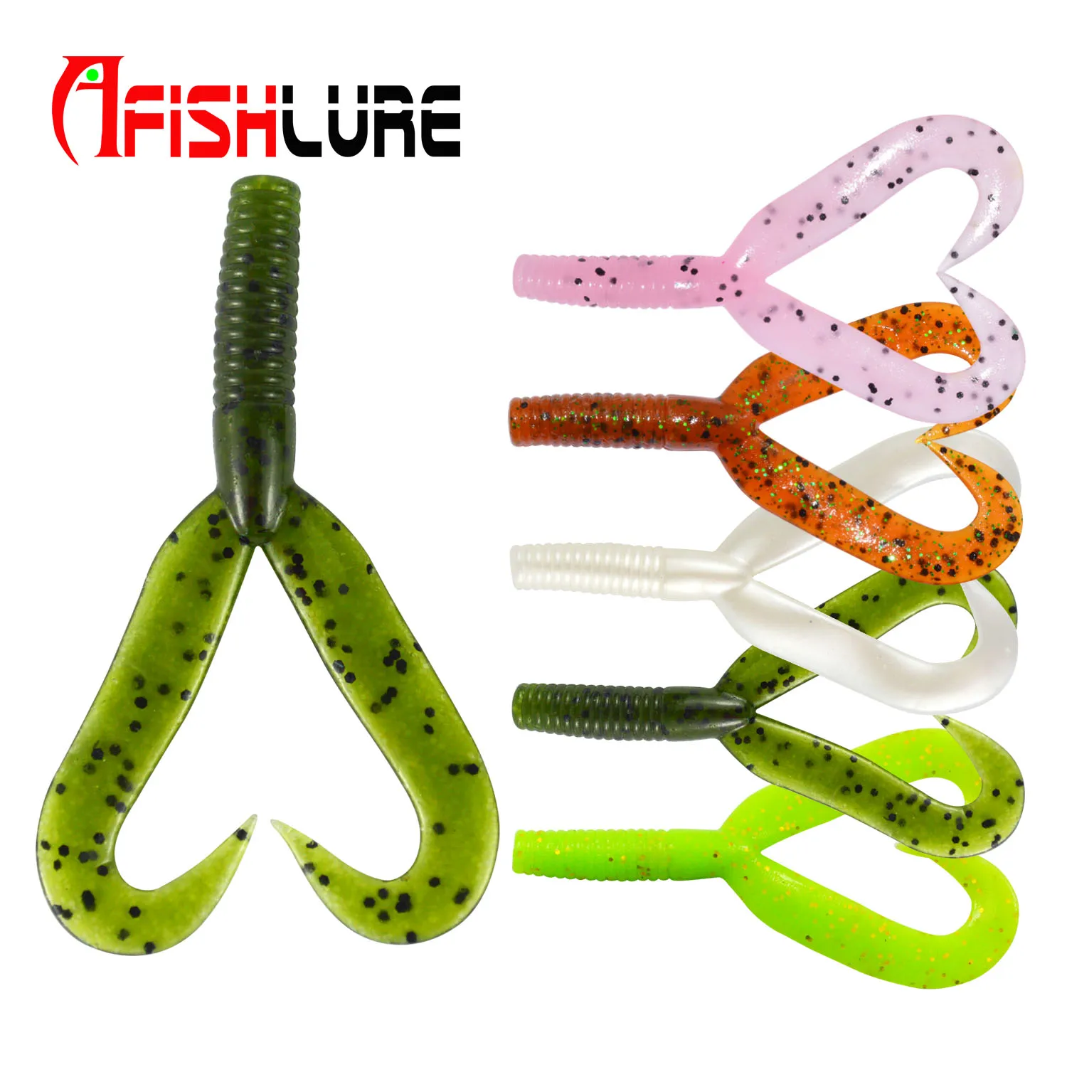 High quality double color 75mm 3.5g 6pcs soft plastic fishing lures craw worm baits Propeller tail, 5 colors
High quality double color 75mm 3.5g 6pcs soft plastic fishing lures craw worm baits Propeller tail, 5 colors