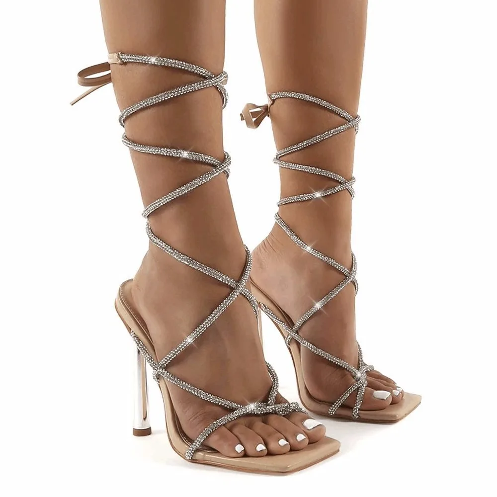European line summer 2022 new rhinestones with crystal high heels sandals square heels for women
European line summer 2022 new rhinestones with crystal high heels sandals square heels for women
