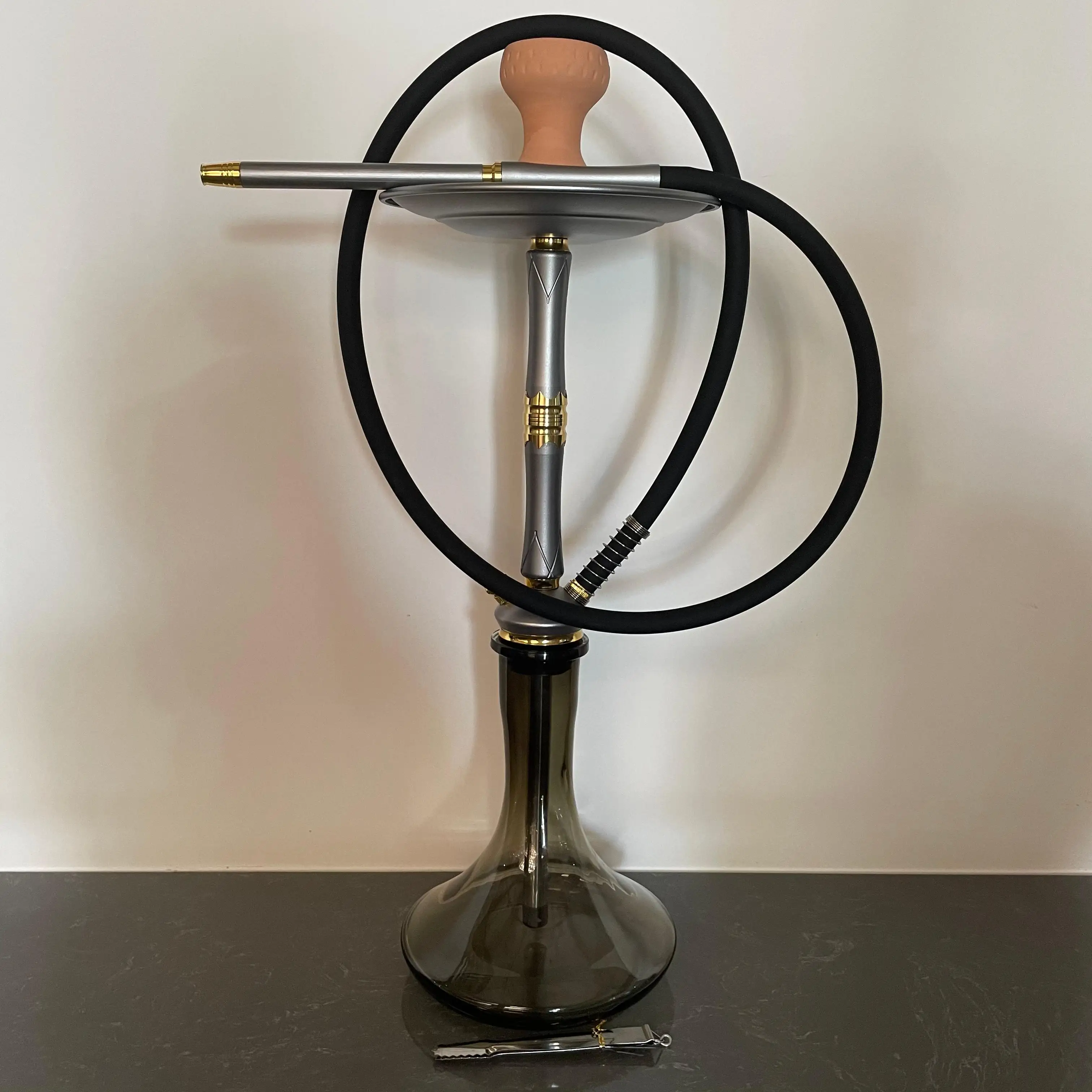 High Quality Factory Wholesale rose gold alloy large single Hose cwp hookah Shisha, Picture
High Quality Factory Wholesale rose gold alloy large single Hose cwp hookah Shisha, Picture